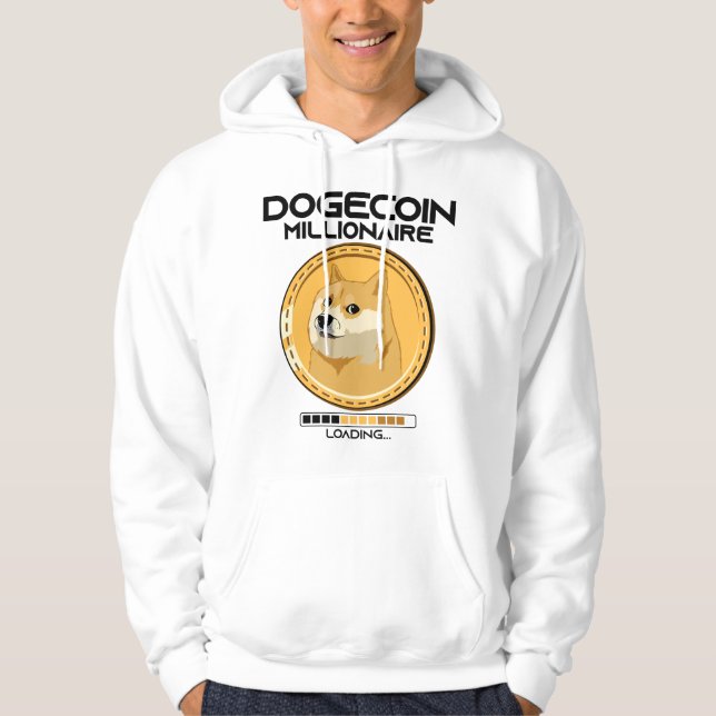 Dogecoin Millionaire Funny Crypto Cryptocurrency Hoodie (Front)