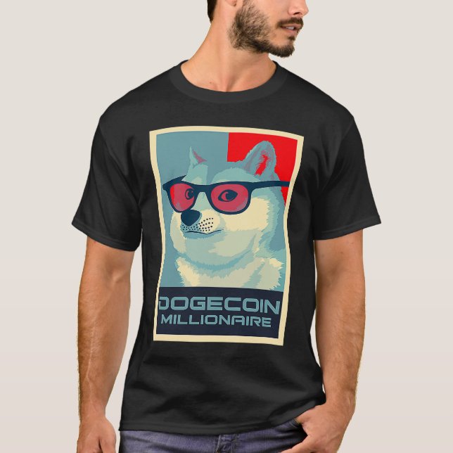 DOGECOIN Millionaire HODL Crypto SHIB Token to the T-Shirt (Front)