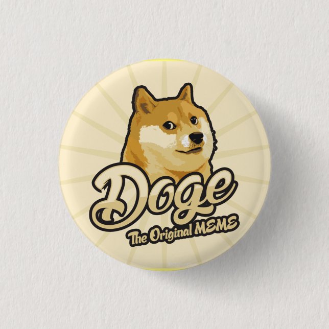 Dogecoin Pin Badge (Front)