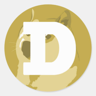 Dogecoin Round Sticker