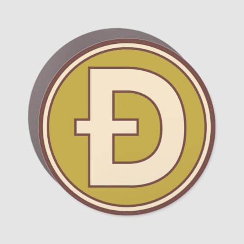 Dogecoin Symbol Car Magnet