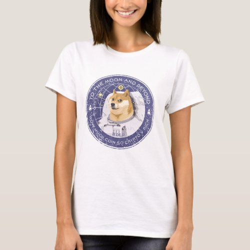 dogecoin to the moon badge T_Shirt