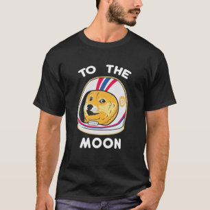 Dogecoin To The Moon Cool Doge Coin Crypto Currenc T-Shirt