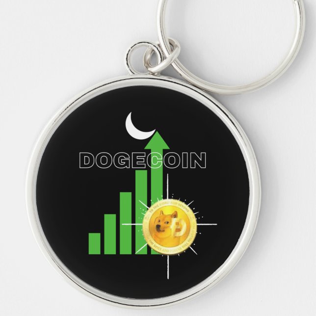 Dogecoin to the Moon Crypto  Keychain (Front)