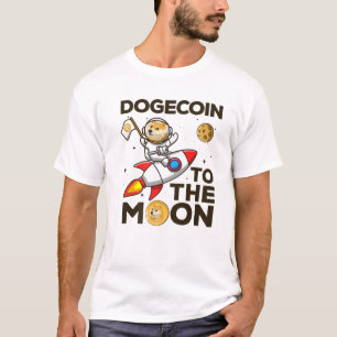 Dogecoin To The Moon Funny Doge Coin Lover Crypto T-Shirt