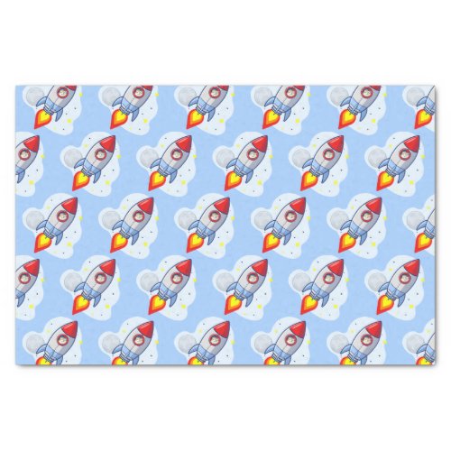 Dogecoin To The Moon Rocket Man Space Doge Crypto  Tissue Paper