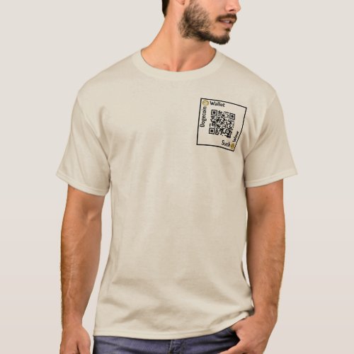 Dogecoin Wallet QR Code Square Shirt Pocket