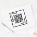 Dogecoin Wallet QR Code Square Sticker | Zazzle