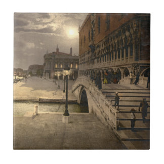 Doge's Palace by Moonlight, Venice, Italy Ceramic Tile