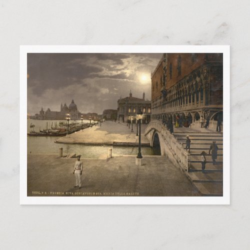 Doges Palace by Moonlight Venice Italy Postcard