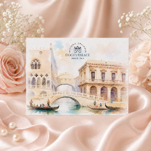 Doge's Palace in Venice, Italy Landscape Travel Holiday Postcard