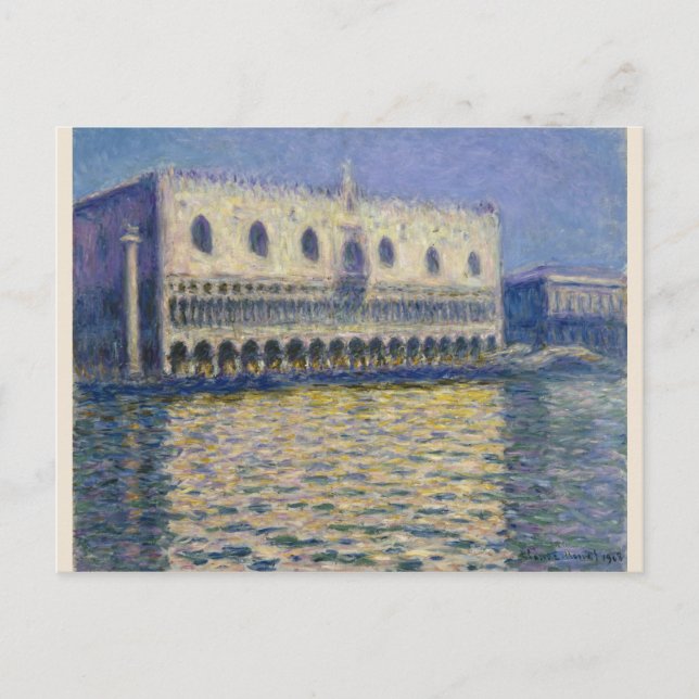 Doges Palace (Le Palais Ducal) Claude Monet Postcard (Front)