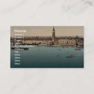 Doges' Palace, Venice, Italy vintage Photochrom Business Card