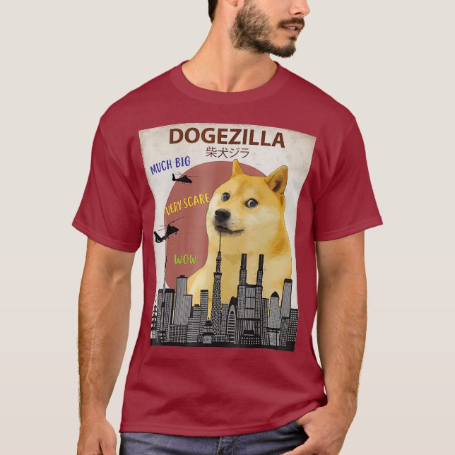 Dogezilla   Funny DOGE MEME Shiba Inu Dog Shirt (Front)