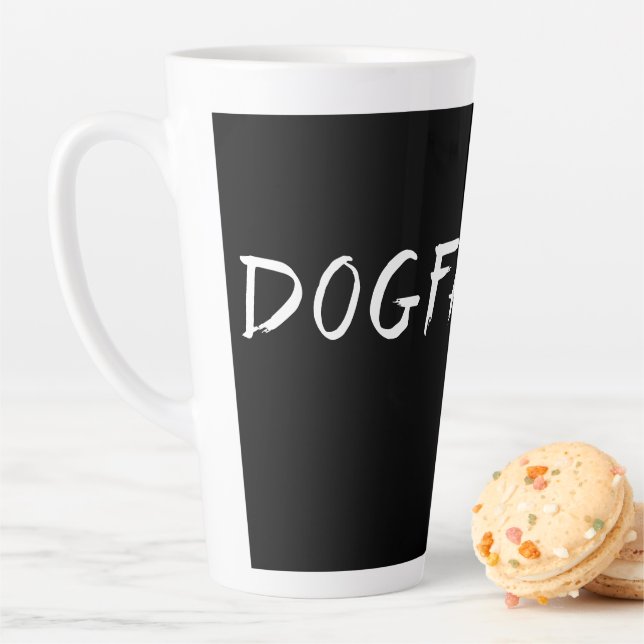 Dogfather – Funny Dog Dad Design Latte Mug (In Situ)