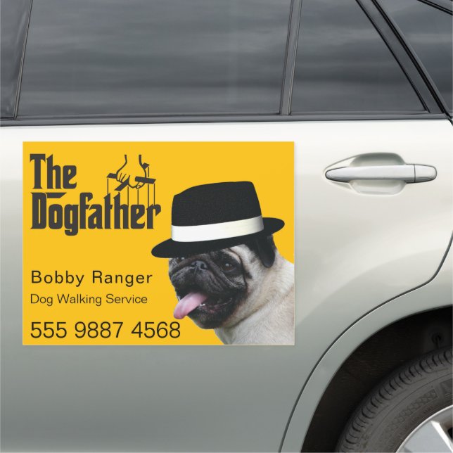 Dogfather Funny Joke Car Magnet (In Situ)
