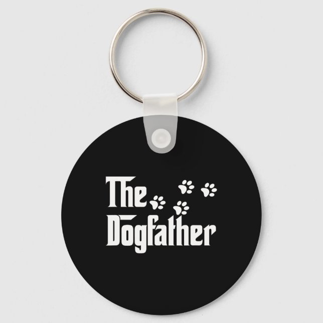 Dogfather T Shirt Dad Fathers Day Gift Dog Lover  Keychain (Front)