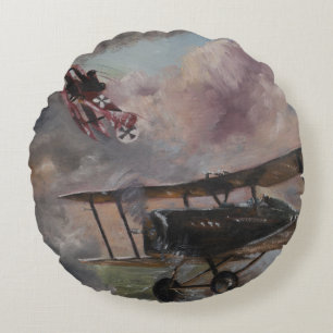 Dogfight 1917 round pillow