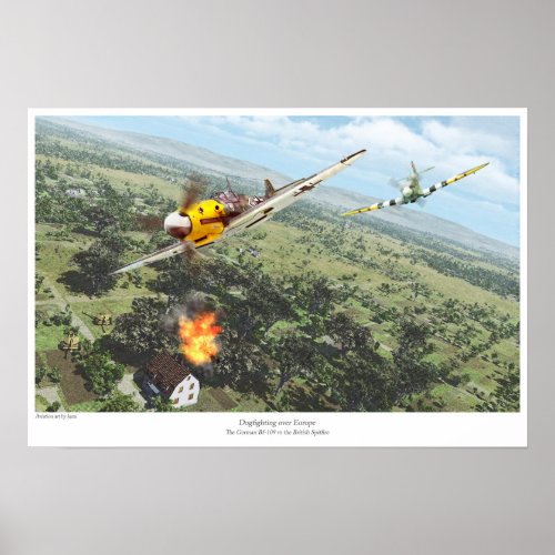 Dogfighting over Europe Poster