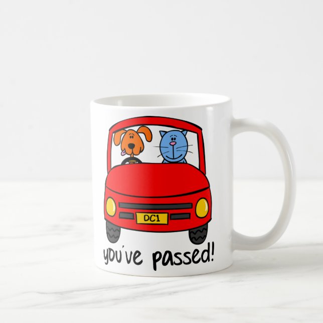 Dogg & Catt Passed Your Test Mug (Right)