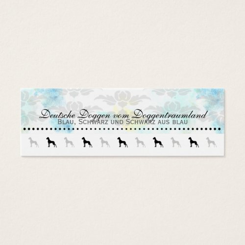 Blue black Doggen maps Business Card Templates