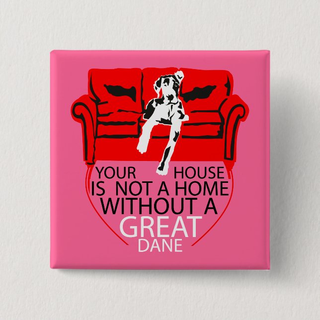 Dogge Kühlschrankmagnet Pinback Button (Front)