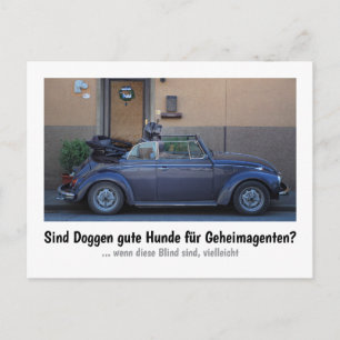 Dogge: the dog for secret agents  postcard