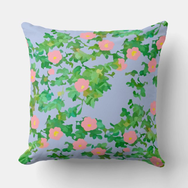 Dogged Skies Throw Pillow (Front)