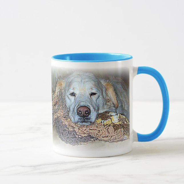 Dogged Tired "Lilly" Ringer Mug (Right)
