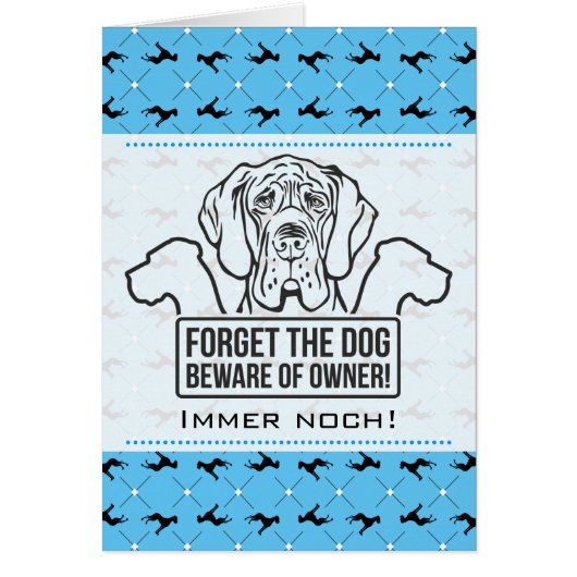 Doggen Karte beschriftet Cards (Front)