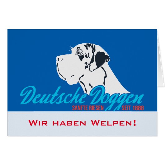 Doggen Karte Cards (Front Horizontal)