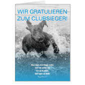 Doggen Sieger Grußkarte (Front)