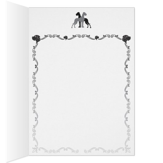 Doggen Sieger Grußkarte (Inside (Right))