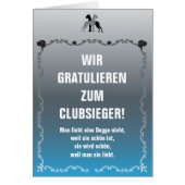 Doggen Sieger Grußkarte (Front)