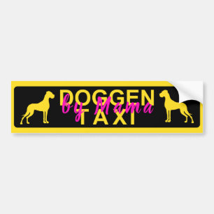 Doggen taxi specially bumper sticker