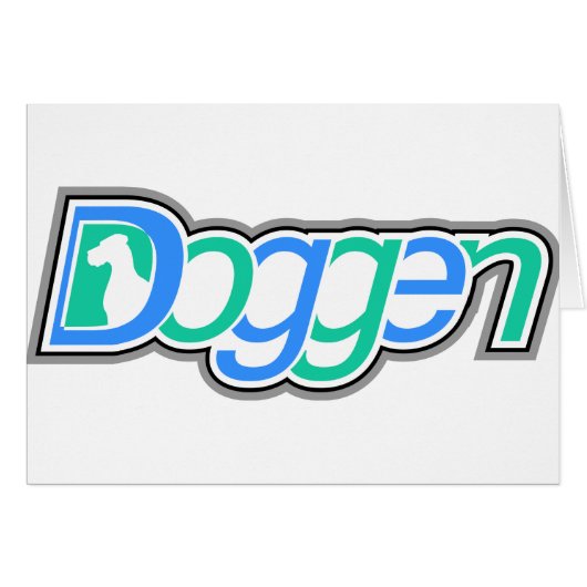 Doggen Text mit Kopf Cards (Front Horizontal)