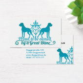 Doggen Visitenkarten Taubenblau (Desk)