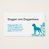 Doggen Visitenkarten Taubenblau (Back)