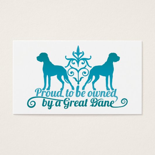 Doggen Visitenkarten Taubenblau (Front)