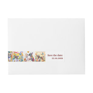 doggenhaus   Lovely French Bulldogs Wrap Around Address Label