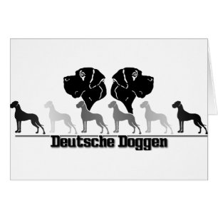 Doggenlogo Schwarz Grau Cards