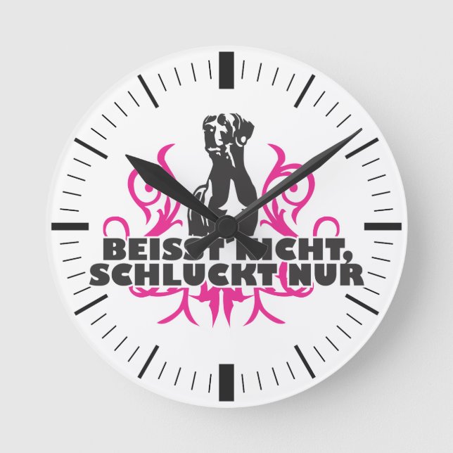 Doggenuhr mit Minutenstrich Round Clock (Front)