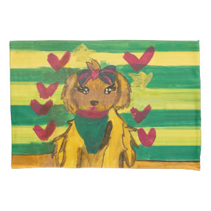 Doggie "Art by Kids" Pillow Case