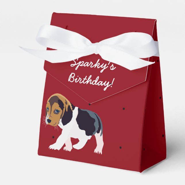 Doggie Bag Birthday Tent Favor Box (Front Side)