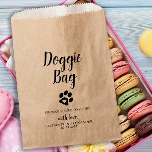 Doggie Bag Biscuit Bar Dog Treat Wedding Favor Bag