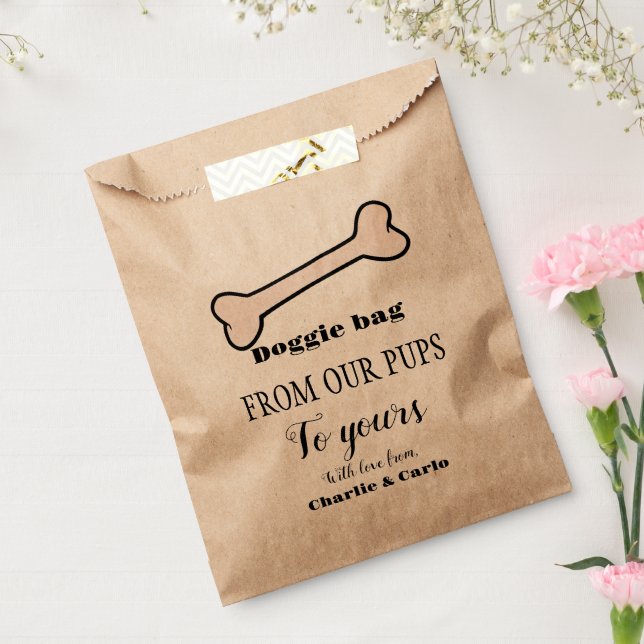 Doggie Bag  Dog Treat Wedding Favor Bag (Sealed)