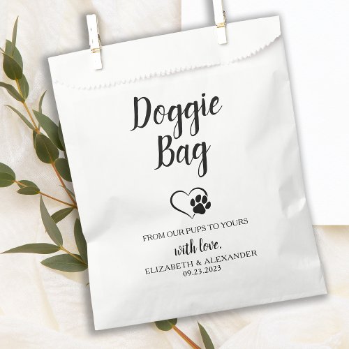 Doggie Bag Dog Treat Wedding Favor Bag Biscuit Bar