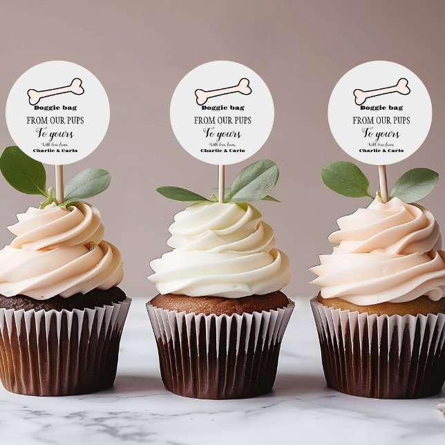 Doggie Bag  Dog Treat Wedding Favor Bag Classic Round Sticker (Creator Uploaded)