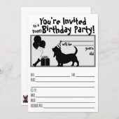 Doggie Birthday Basset Invitation (Front/Back)