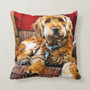 Doggie Chair Warmer Throw Pillow